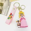 Lindo Llavero de Dibujos Animados Super Mario, Exquisita Muñeca Tridimensional, Colgante para Bolso y Coche, Llavero, Pequeño Regalo