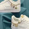 Gancho de Sapato Branco Nk Airforce1 Amuletos da Sorte Fivela de Sapato com Corrente Igual Fivela de Cadarço
