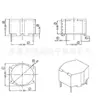 016 Carcasa de Bobina de Inductor de Anillo Magnético para Transformador Carcasa 2+2 Pines Yt-016