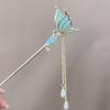 Grampo de Cabelo Flor Borboleta Tridimensional Antigo Grampo de Cabelo de Alto Nível Novo Borla Chinesa Caminhando Hanfu Disco de Cabelo Cabelo Grampo de Cabelo Acessório de Cabeça