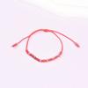 Nueva Pulsera Roja Estilo Europeo y Americano Pulsera Nudo Peruano Pulsera de Cristal Siete Nudos Tejida a Mano Cuenta de Transferencia Pura Hecha a Mano