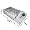 Parrilla de gas de acero inoxidable comercial, doble uso para gas licuado y gas natural, asador de brochetas para puestos, asador de pescado para tiendas de snacks