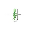 Clips para Papel Musical Coloridos de Venta Caliente Transfronteriza, Clips de Forma Especial, Clips de Metal Recubiertos de Plástico, Suministros de Oficina