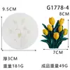 Molde de Gesso DIY Tulipa, Urso Florido Buquê de Rosas Ornamento de Gesso Molde de Silicone, Decoração para Saída de Ar do Carro
