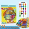 Atacado de liquidação: Conjunto de giz de cera triangular com 36 cores para jardim de infância, lavável, não tóxico e não mancha as mãos; conjunto de giz de cera para desenho infantil