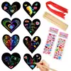 Huevo de Rascar de Colores para Niños de Fábrica Transfronteriza Graffiti Especial en Forma de Huevo para el Día de San Valentín Papel de Rascar de Colores Pintado a Mano al por Mayor