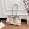 Bolso de Mano Retro Coreano Nuevo 2026 para Mujer, Bolso de Hombro de Gran Capacidad, Bolso Versátil para el Día a Día y para Llevar Debajo del Brazo con Estampado de Alta Gama