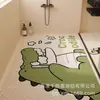 Tapete de Piso de Arame Cortado com Desenho para Banheiro, Tapete de Piso Antiderrapante para Banheiro, Tapete de Pé Antiderrapante Fofo para Banheiro