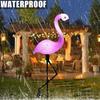 Flamingo Solar um arrasta três lâmpada de jardim à prova d'água externa lâmpada de gramado lâmpada de paisagem controle de luz LED forma de animal