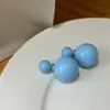 Pendientes Redondos de Bola Dulces y Coloridos para Mujer, un Estilo de Nicho y Sencillo, Doble Uso, Pendientes de Gama Alta, Elegantes Accesorios Blancos para las Orejas para el Trabajo