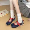 Nuevos Zapatos Mary Jane de Ballet con Velcro para Mujer Verano 2026, Zapatos Casuales Planos de Suela Suave que Aumentan la Altura