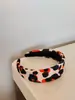 Diadema Vintage Estampado de Leopardo Ligera para Cuatro Estaciones, Diseño de Corona Alta, Versátil para Uso Diario, Diadema Floral con Acolchado Fino de Esponja