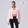 Nova Jaqueta Esportiva de Pelúcia Outono/Inverno Transfronteiriça para Mulheres, Manga Longa, com Pelúcia Adicional, Espessada, à Prova de Vento, Lã de Cordeiro, Roupa de Yoga, Moletom de Lã