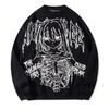 Transfronterizo 2025 Invierno Nuevo Estilo Europeo y Americano Suéter Transfronterizo Ins Marca de Moda Anime Moda Tejido Holgado para Hombres y Mujeres