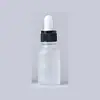 Botellas gotero de vidrio esmerilado en stock 10-100 ml Botellas para aceites esenciales Botellas dispensadoras cosméticas Botellas de muestra de esencia