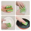 Esponja para lavar platos, estropajo quitamanchas para cocina, esponja de limpieza doméstica de doble cara con doble efecto, sin rayones por ambos lados