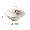 Bol de Ramen Japonés Bol Sombrero de Bambú Cerámica Hogareño Vajilla Grande Bol para Sopa de Fideos Bol para Fideos Caracol Bol para Fideos Instantáneos Horno de Microondas