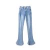 Pantalones Vaqueros Estilo Europeo y Americano para Mujer Nuevo Diseño Delgado Ajustados Super Mostrando Pierna Largos Micro-Sizzle Personalizados Pantalones Herradura