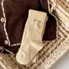 2024 nuevas pantimedias para niños primavera y otoño leggings para niñas algodón peinado lazo anti-pilling calcetines para bebé venta al por mayor