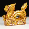 Adornos de Dragón de Cerámica Tang Sancai Hogar Dragón del Zodiaco Dragón Verde Esquina de Suplemento Solución Artesanías Sala de Estar Regalos Adornos de Joyería