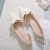 Mocasines Planos para Mujer, Casuales y Elegantes, Versátiles, Estilo Suave para la Noche, Moño, Zapatos de un Solo Color Estilo Chanel, Zapatos para Dama de Honor