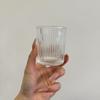 Vaso para Vela con Patrón de 200ml Vaso de Vidrio Transparente para Vela Aromática Vaso de Vidrio Simple y Exquisito Vaso Decorativo de Vidrio