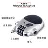 Los fabricantes CH-35 producen candado de cable de acero retráctil con contraseña ABS3 para viaje, candado para casco, candado de vaca
