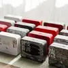 Té Blanco Fuding Piezas Cuadradas 5 Infusiones Lata de Té Portátil Pu'er Cáscara de Mandarina Seca Pastel de Té Blanco Té Seco Caja Pequeña de Hierro Metálico Caja Vacía