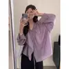 Camisa de Manga Larga con Volantes y Cuello en V para Mujer, Ropa de Abrigo para Primavera y Otoño, Cárdigan, Tacto de Alta Gama, Diseño Perezoso, Top