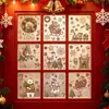Decoración de Atmósfera Navideña Pegatinas Electrostáticas para Puertas y Ventanas de Vidrio Reno Ardilla Oso Polar Muñeco de Nieve Corona Chimenea