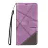 Comercio Exterior Aplicable iPhone16ProMax Funda de Teléfono Móvil de Cuero con Empalme Romboidal S25 Google Sony Funda con Protección para Tarjetas