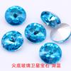 Atacado Satélite Pontiagudo Fundo Vidro Gem Redondo Fundo Pontiagudo Banhado a Prata Superfície de Diamante Brilhante Artificial Gem Bare Stone Atacado