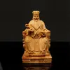Figura Tallada de Dios de la Riqueza de Boj Natural, Talla en Madera Maciza del Dios de la Fortuna, Estatua del Dios de la Tierra Hecha por Artesano, Pieza Decorativa