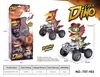 Juguete de motocicleta de dinosaurio para niños transfronterizo, de fricción, todoterreno de simulación, dinosaurio de cuatro ruedas, de fricción, para niños