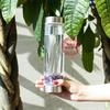Vaso de Vidrio con Piedras Trituradas para Purificación y Desmagnetización, Vaso Energético de Piedras Preciosas para Beber, Vaso de Amatista, Cuarzo Rosa, Citrino