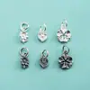 Acessórios de Prata Esterlina S925 Estilo Coreano Estilo Ins Pingente Pequena Flor Pingente de Morango Folha de Ginkgo Pingente de Pulseira de Cristal