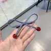 Pinza para el pelo con lazo de cereza estilo coreano para mujer 2025 Nuevo Clip de torsión de alta gama Pinza de tiburón para moño recogido Pasador de pelo