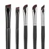 Conjunto de 10 pincéis de sombra de cerdas macias para maquiagem dos olhos, esfumar e aplicação de delineador, pincéis pequenos de detalhe para os olhos