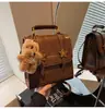 Mochila Retro Transfronteriza Moda Femenina Casual Nicho Estudiante Bolsa Escolar Multifuncional Hombro Cruzado Bolso Cuadrado Pequeño
