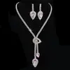 Juego de Joyería de Fábrica, Conjunto de Dos Piezas de Collar y Aretes de Gota de Agua, Atuendo Festivo de Novia para Boda, Accesorio Versátil y Moderno