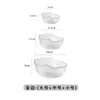 Bol para Ensalada, Plato para Frutas, Mesa de Café para Sala de Estar en Casa, Bol de Vidrio Irregular con Borde Dorado, Plato de Lujo Ligero, Set de Bocadillos, Vajilla