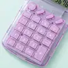 Calculadora Portátil Mini Transparente Macaron Colorida para Oficina Reunión Aprendizaje Estudiante Digital de 8 Dígitos