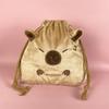 Adorable Peluche de Capibara Bolsillo con Cordón Lavable Papelería de Capibara Cibernético Bolsa de Almacenamiento Portátil de Gran Capacidad