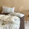 Lençol de algodão puro conjunto de quatro peças roupa de cama 100% algodão capa de edredom jacquard dormitório estudantil conjunto de três peças conjunto de lençol com elástico