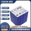 Batería de fosfato de hierro y litio Xiongtao de 3,2 V y 50 Ah para almacenamiento de energía, batería de arranque para vehículos eléctricos solares.