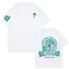 Comercio Exterior Camiseta de Manga Corta para Pareja Pesada Americana Hombre Moda Talla Grande Algodón Verano Holgada Superior Logotipo Imprimible