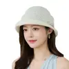 Sombrero de Sol para Mujer, Sombrero de Pescador de Copa Redonda con Ala Enrollada, Fedora Adelgazante, Sombrero de Sol de Moda Estilo Hepburn, Sombrero de Taizhou Wenling