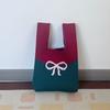 Bolsa Cuadrada Pequeña Bolsa Tejida Bolsa Tejida Decorativa Bolso de Mano para Mujer Bolso de Mano Lindo Bolsa de Regalo de Año Nuevo Bolsa para Dulces