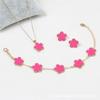 CDD Trevo ameixa pulseira feminina conjunto popular brincos colar pulseira cross-border comércio exterior bens fonte fábrica loja