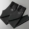Pantalones Largos de Seda Hielo Finos para Hombre Verano Talla Grande Elásticos de Secado Rápido Casuales Sueltos Deportivos Transpirables de Pierna Recta Pantalones para Hombre
